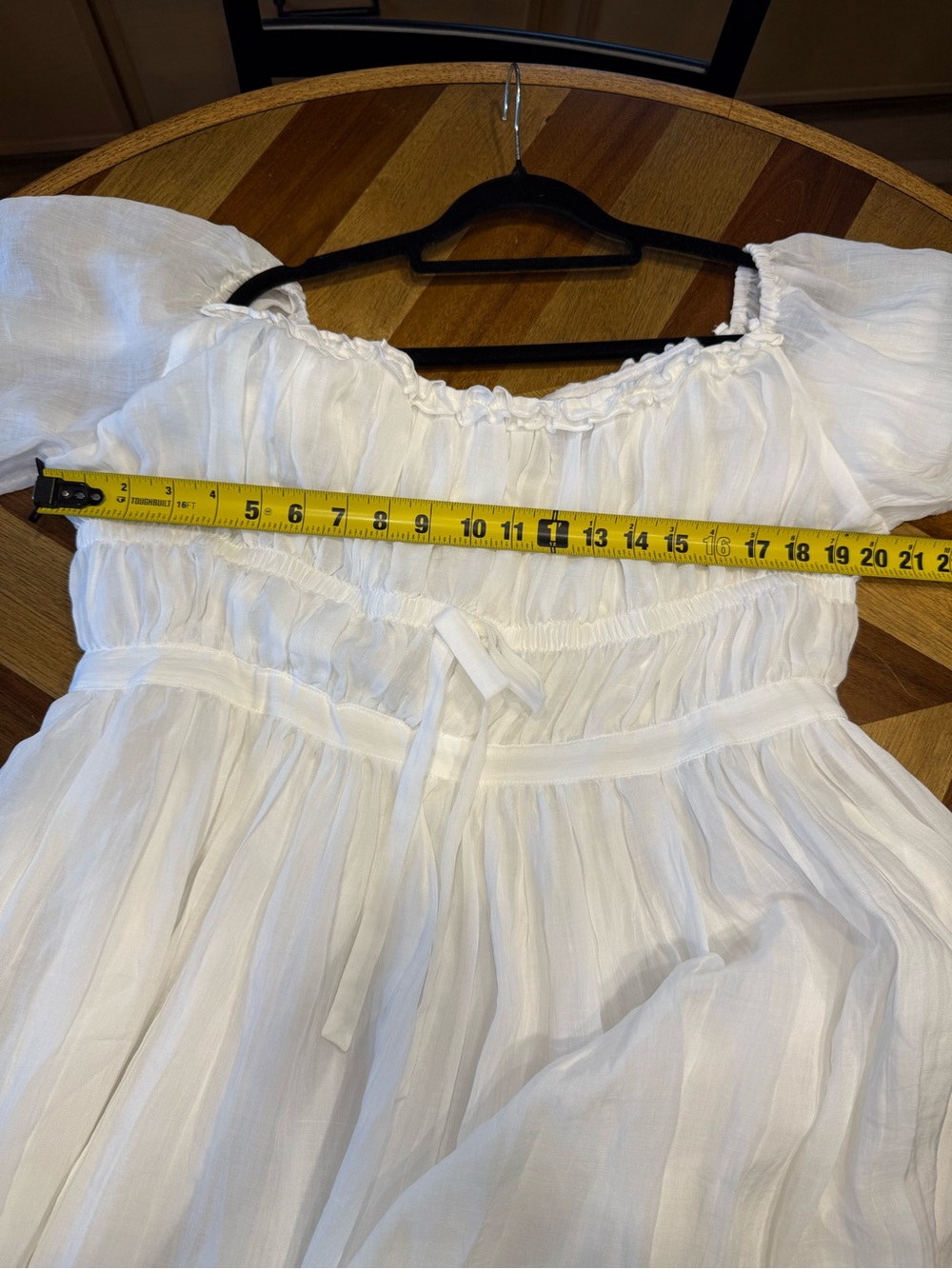 Osmanthus 01 Maxi Linen Romantic Off-Shoulder White Dress New with Tags - Picture 12 of 15